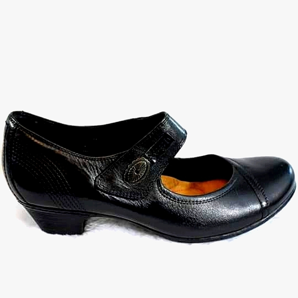 ROCKPORT BLACK GENUINE LEATHER MARY JANE SHOES SIZE 12